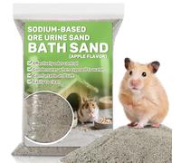 Sukh Hamster Desert Sand 14OZ - Hamster Bedding Coarse Play Sand for Reptile Gerbil Chinchilla Chicken Bird Guinea Pig Cage Accessories Fish Tank Odor Control Hides Dig Pee (Apple Scent)