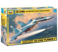 Sukhoi Su-27 Ub "Flanker-C" Russian Combat Fighter 1:72 Plastic Model Kit ZVEZDA