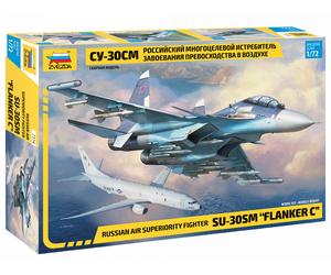 Sukhoi Su-30 SM Russian Air Superiority Fighter 1:72 Plastic Model Kit ZVEZDA