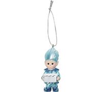 Suki Christmas Jack Frost (Unisex) Blue Glittered Christmas Tree Decoration - Customise with a NAME