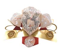 Suki Gifts 3D Christmas Pop Up Card - Reindeer & Robin Suki Gifts Multicolor