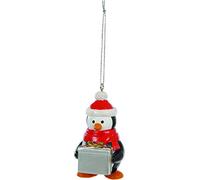 Suki Gifts International 5.5cm Penguin Christmas Decoration, Black/White