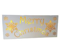 Suki Gifts International FF Merry Christmas Light-Up Plaque, Wood, White, 30.5 x 3 x 13 cm