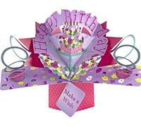 Suki Gifts International Pop Up Card Happy Birthday Cake, Multi-Colour, 13 x 21 x 19 cm