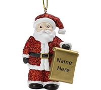 Suki Gifts Personalised Santa Christmas Tree Decoration Blank or Own Name