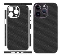 SUKIDIOVQ for iPhone 16 Pro Max Skin Wrap Black Honeycomb Phone Sticker Vinyl Ultra Thin Slim Ultralight Decal Glass Protector Film Protective for Back Side Borders Camera Frame Black