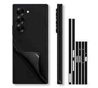 SUKIDIOVQ for Samsung Galaxy Z Fold 6 Skin Wrap Using 3M Material Metallic Finish Precision Color-Matching Phone Sticker Film Vinyl Decal Glass Protector for Back Side (JetBlack)