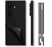 SUKIDIOVQ for Samsung Galaxy Z Fold 7 Skin Wrap Using 3M Material Metallic Finish Precision Color-Matching Phone Sticker Film Vinyl Decal Glass Protector for Back Side (JetBlack)