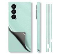 SUKIDIOVQ for Samsung Galaxy Z Fold 7 Skin Wrap Using 3M Material Metallic Finish Precision Color-Matching Phone Sticker Film Vinyl Decal Glass Protector for Back Side (Mint)