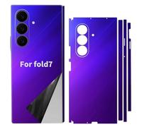 SUKIDIOVQ for Samsung Galaxy Z Fold 7 Skin Wrap Using 3M Phone Sticker Film Vinyl Decal Glass Protector for Back Side Gradient Pattern (Blue-Violet Gradient)