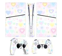SUKIDIOVQ Full Set Skin Sticker for PS5 Slim Digital Edition Console Skin Wrap Protective Cover Decal Sticker Wrap Vinyl Mixed-Color Pattern