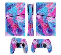 SUKIDIOVQ Full Set Skin Sticker for PS5 Slim Digital Edition Console Skin Wrap Protective Cover Decal Sticker Wrap Vinyl Graffiti Pattern