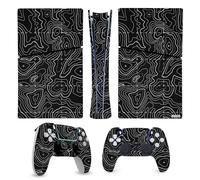 SUKIDIOVQ Full Set Skin Sticker for PS5 Slim Digital Edition Console Skin Wrap Protective Cover Decal Sticker Wrap Vinyl Line Pattern