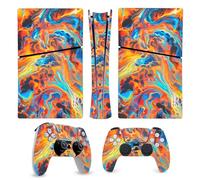 SUKIDIOVQ Full Set Skin Sticker for PS5 Slim Digital Edition Console Skin Wrap Protective Cover Decal Sticker Wrap Vinyl Graffiti Pattern