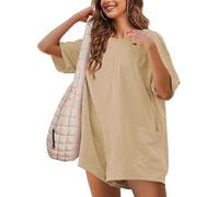 Sukiglam Jumpsuits for Women UK Summer Casual Short Sleeves Playsuit Elegant Reversible Jumpsuits with Pockets Wide Leg Short Rompers One Piece Loose Beach Playsuits