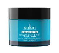 Sukin - Aquaboost 3D Hyaluronic Acid Water Gel Cream - Paraben Free Night Moisturiser - Night Hydrating Face Cream - Skin Care, 24-Hour Hydration - 120ml