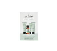 Sukin Blemish Control Set (4 products for better value) - with eucalyptus, tea tree & salicylic acid; cruelty free & vegan friendly - calms and clears the complexion, for acne prone & blemished skin.