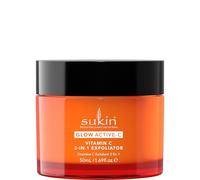 Sukin - Glow Active-C - Vitamin C 2 in 1 Exfoliator - Renewing Face Scrub with AHA - Sulphate and Paraben Free Face Exfoliator - Skin Care, Facial Exfoliator, Face Care, Exfoliator Face - 50ml