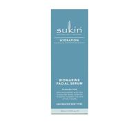 Sukin Hydration Biomarine Facial Serum 30ml - with Hyaluronic Acid & Bio-Marine Sea Algae; cruelty free & vegan friendly - provides intensive moisture and plumps skin.