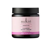 Sukin Sensitive Calming Night Cream 120ml - with Rosehip & Evening Primrose; vegan friendly - improves texture while you sleep, soothes & helps relieve redness, boost moisture levels for dry skin.