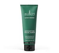 Sukin Super Greens Face Scrub 125ml - with Kale, Spirulina & Pineapple; Cruelty Free & Vegan Friendly -Polishes Leaving the Skin Smooth and Free of Impurities.