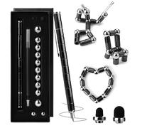 SUKIPIN Black Magnet Fidget Pen, Magnetic Fidget Pens for Adults, Valentines Day Gifts, Easter Basket Stuffers (Black)