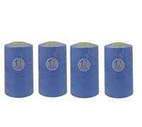 Suki's Imports® OVERLOCKING THREAD - OVERLOCKER THREAD - POLYESTER THREAD - INDUSTRIAL SEWING THREAD - 4 X 5000 YARD SPOOLS - LARGE COLOUR SELECTION (Baby Blue)