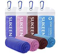 Sukkeen Cooling Towel - 4 Pack Ice Towels for Neck, Gym Use (Royal Blue, Blue, Maroon, Lavender)