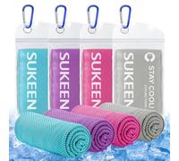 Sukkeen Cooling Towel Set, 4 Pack (40"x 12"), Quick Dry Travel & Sports Towel, Suitable for Outdoor Work