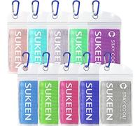 Sukkeen Cooling Towels (10 Pack) - Stay Cool & Ice Towels for Neck - 40"x12"