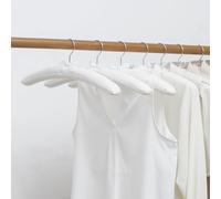 Sukkiri Homu 10-Pack Satin Padded Hangers, Extra Wide & Thick Non-Slip for Sweaters, Dresses, and Delicate Cashmere - White Finish Clothing Hangers to Protect Your Fine Garments