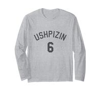 Sukkot Ushpizin 6 Sukkah Guests Lulav Etrog Jewish Holiday Long Sleeve T-Shirt
