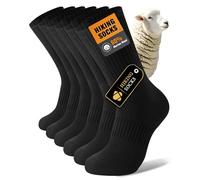 SukModen Merino Wool Socks for Men, 3 Pairs, Thermal Winter Hiking Socks | 60% merino wool blend with terry cushioning and smooth toe seams; thick warm boot socks for winter hikes and cold weather.