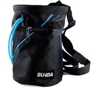 Sukoa Chalk Bag for Rock Climbing - Bouldering Chalk Bag Bucket with Quick-Clip Belt and 2 Large Zippered Pockets - Rock Climbing Gear Equipment (Blue)