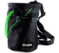 Sukoa Chalk Bag for Rock Climbing - Bouldering Chalk Bag Bucket with Quick-Clip Belt and 2 Large Zippered Pockets - Rock Climbing Gear Equipment (Green)