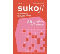 Sukoji: Le nouveau jeu entre mots fléchés et sudoku - Débutant - Vol. 1 - 88 puzzles