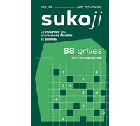 Sukoji: Le nouveau jeu entre mots fléchés et sudoku - Difficile - Vol. 1 - 88 puzzles