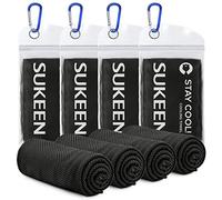 Sukreen Cooling Towel - 4 Pack Golf/Sports Yoga Towel, Stay Cool on Neck, Soft Breathable Microfibre, 40"x12"