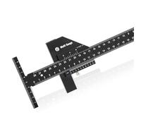 Sukudon Marking Ruler, Stainless Steel T Type Hole Ruler Mitre Angle Ruler Woodworking Scribing Ruler Aluminium Alloy T Type Scriber Measure Carpentry Marking Gauge DIY Tools