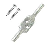 SUL 100mm Heavy Duty Galvanised Rope Cord Cleat Hooks with Screws (4 Inch). Ideal for Flagpole, Trailer Rope, Tiebacks, Roman Blind Cord, Washing Lines