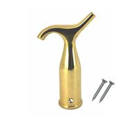 SUL Brass Pole Hook, for Blinds, Attic Ladders, Loft Hatch, and Windows, Sash Window Pole Hook, Skylight roof Window Catch Pole Hook Fits in Telescopic Pole (Brass)