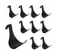 SUL Bronze Plated Moulding Hook Picture Rail Hooks Hangers, Picture Moulding Rail Frame Hook Hangers for Art Exhibition Gallery Picture Billboards Hanging Clothes Keys Holder - BRONZE (10 PK)