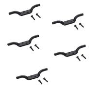 SUL Cleat Hook 100mm Heavy Duty Black Coated Rope Cord Cleat Hook, Halyard Rope Cleat Hook Flagpole Trailer Rope Roman Blind Cord Hooks Cleat Hooks for Washing Line with Screws - 4 inch (5)