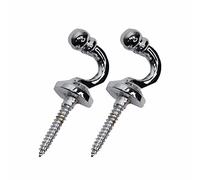 SUL Curtain Hold Tie Backs Chrome Hooks, U Shaped Wall Mounted Chrome Ball End Curtain Tiebacks Hook, Curtain Hold Back Hook Tassel Drapery Holder for Curtains Clothes Coat Hanger Hook (2)