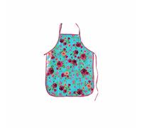 SUL PVC Apron for Women, Chefs Apron, Adjustable Wipeable Waterproof aprons for Dishwashing Men Women Perfect for Kitchen Cooking Butcher Dog Grooming Cleaning fish BBQ Coffee House (Blue Rose)