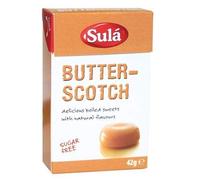 Sula | Butterscotch Sweets - Sugar Free | 4 x 42g