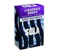 Sula Liquorice Drops, Sugar Free Boiled Sweets with Natural Flavour, 42 g (Pack of 14)