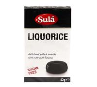 Sula | Liquorice Sweets - Sugar Free | 4 X 42G