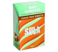 Sula Sugar Free Mint Humbugs 42g - Sugar-Free, Natural Flavours, No Artificial Colours or Preservatives, Vegetarian-Friendly, Ideal for Diabetics, Gluten-Free, Dairy-Free | SterlingSquare