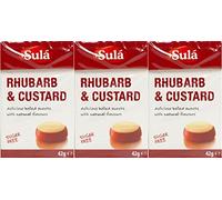 Sula Sugar Free Sweets Rhubarb & Custard 42g x 3 Packs